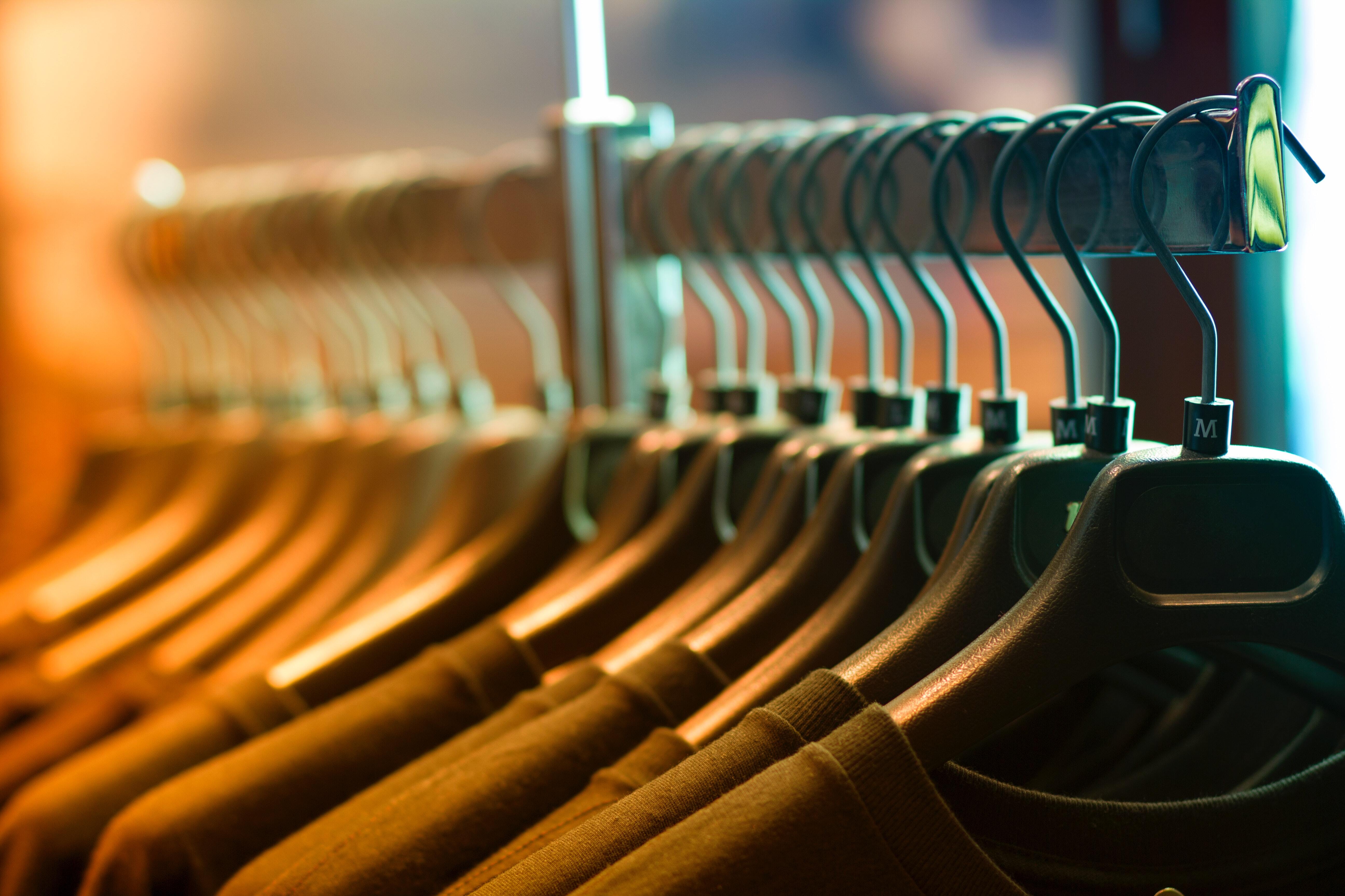 a clothes rail of suits that could be picked for an interview by Pitch